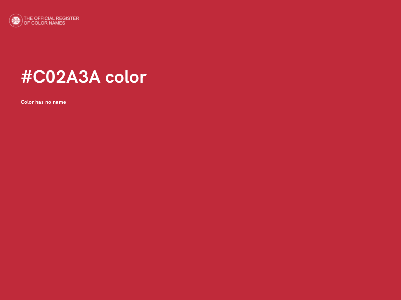 #C02A3A color image