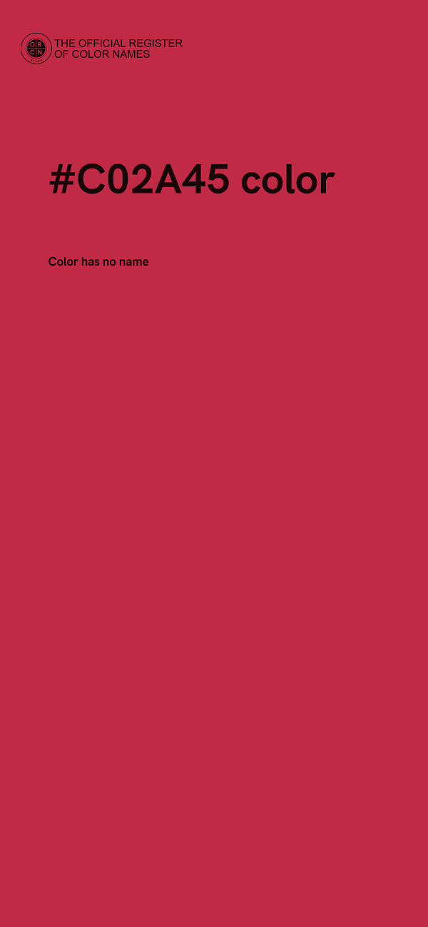 #C02A45 color image