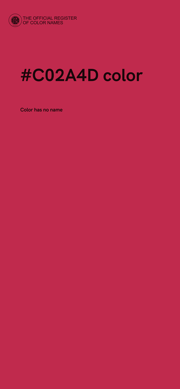 #C02A4D color image