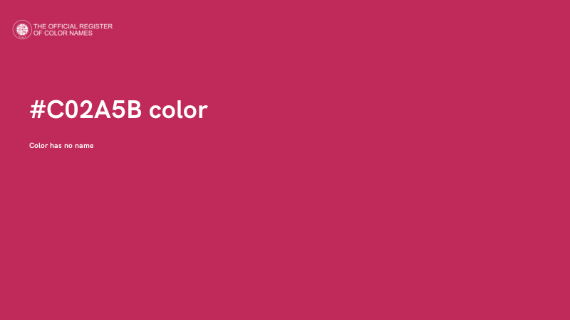 #C02A5B color image