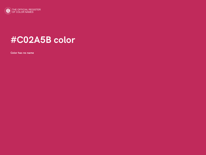 #C02A5B color image