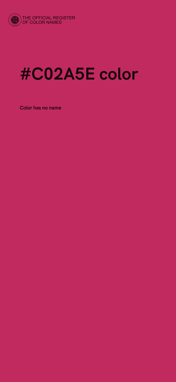 #C02A5E color image