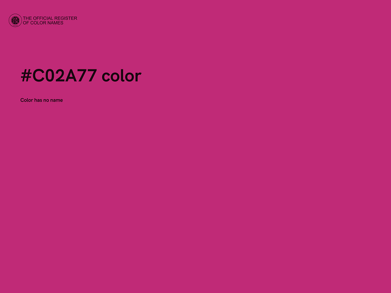 #C02A77 color image