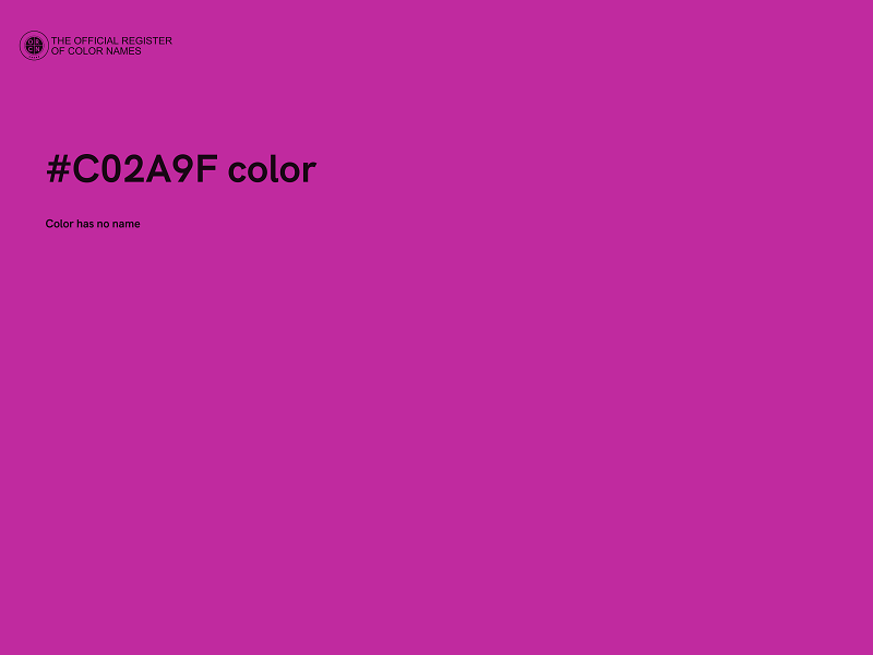 #C02A9F color image