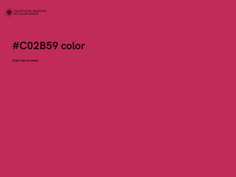 #C02B59 color image