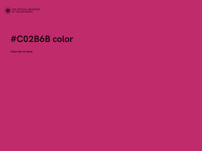 #C02B6B color image