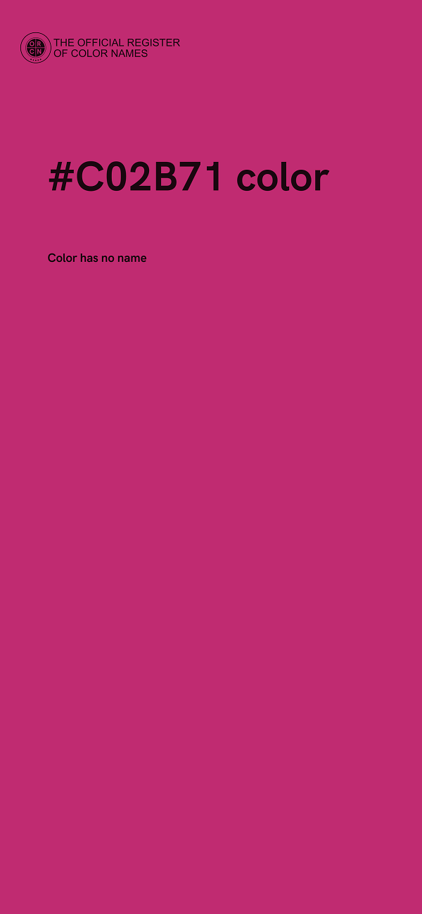 #C02B71 color image