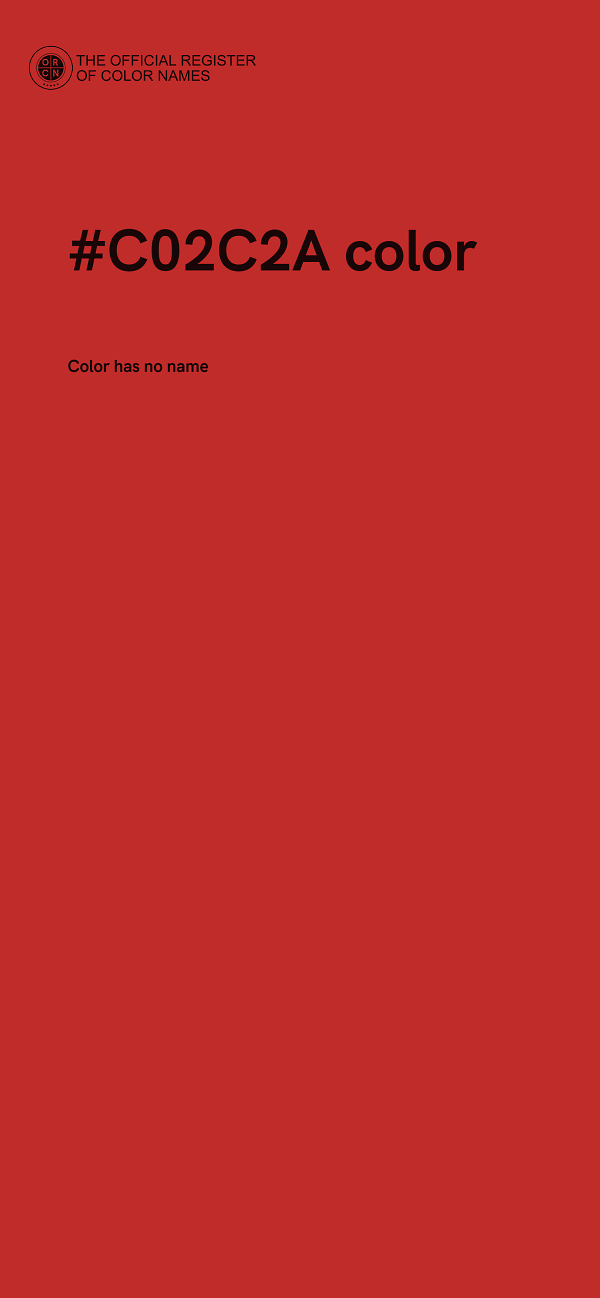 #C02C2A color image