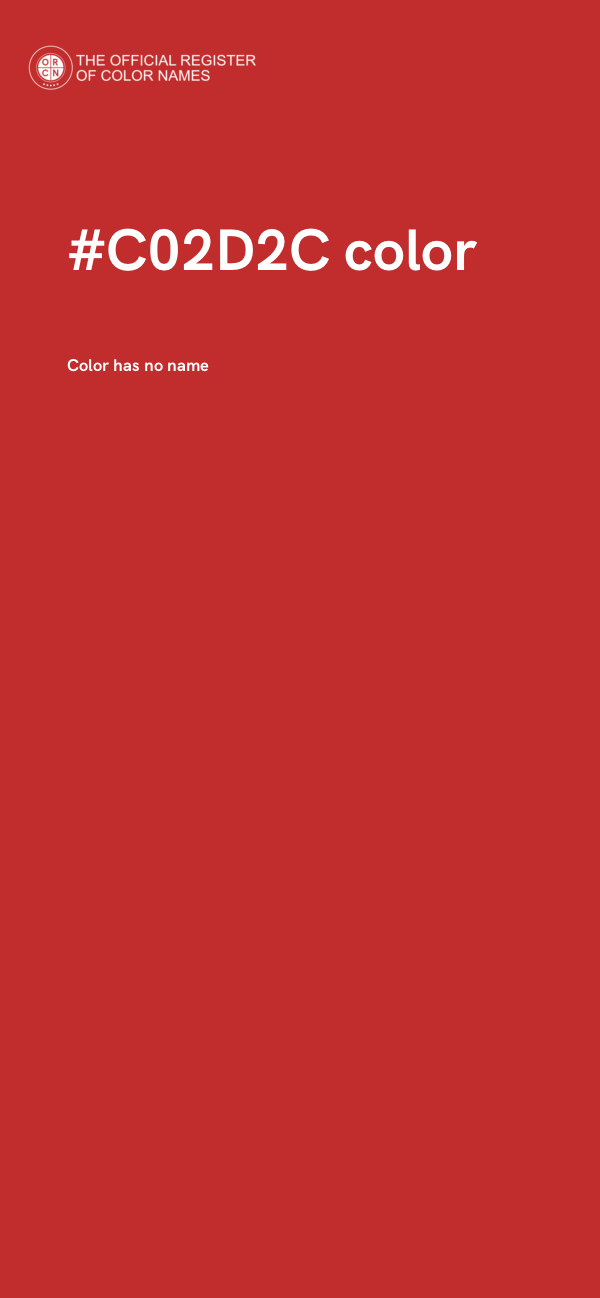 #C02D2C color image