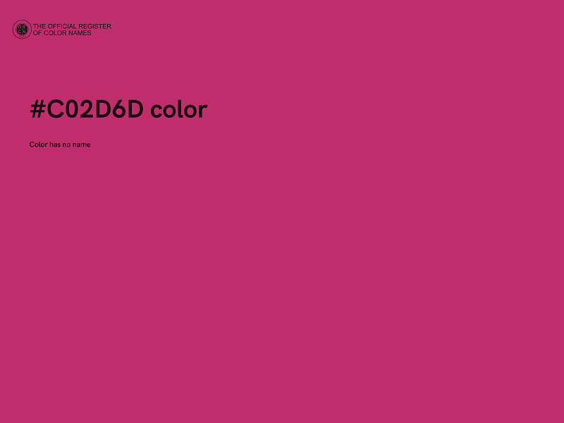 #C02D6D color image