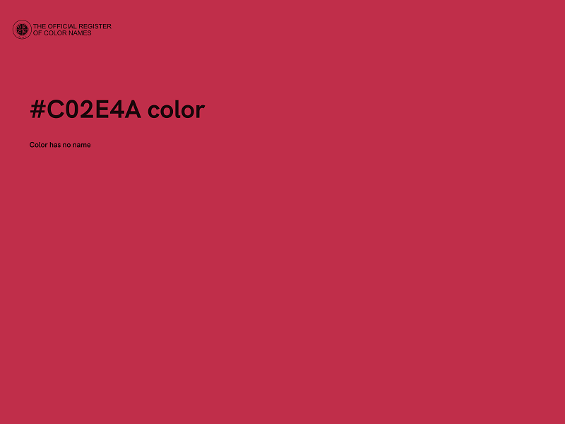 #C02E4A color image