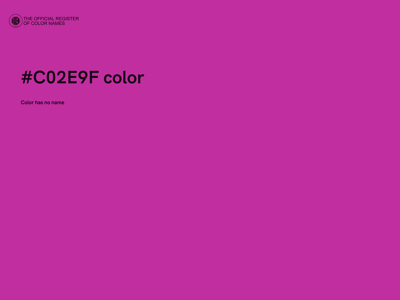 #C02E9F color image
