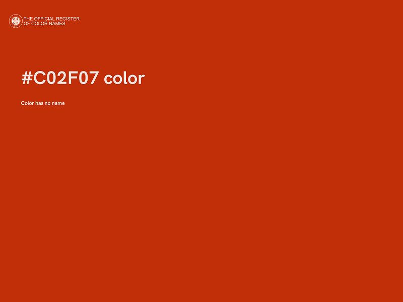 #C02F07 color image