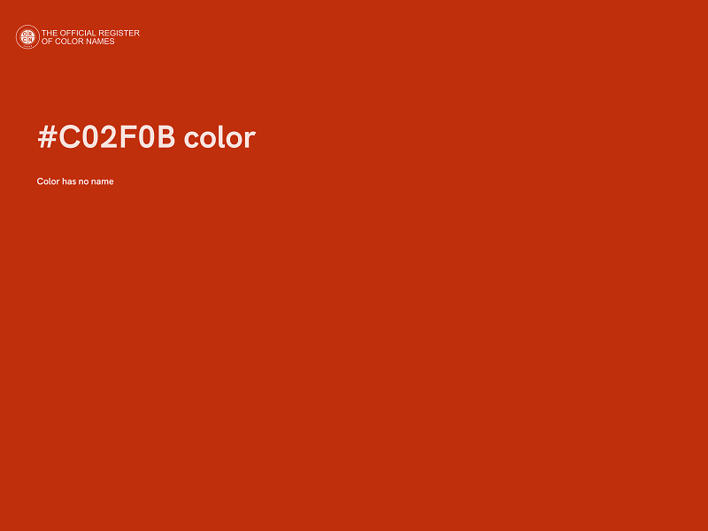 #C02F0B color image