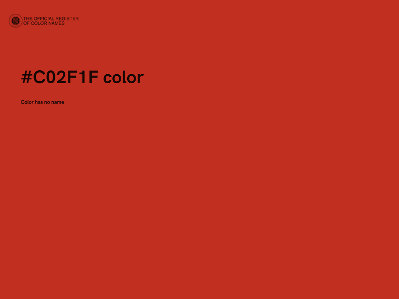 #C02F1F color image