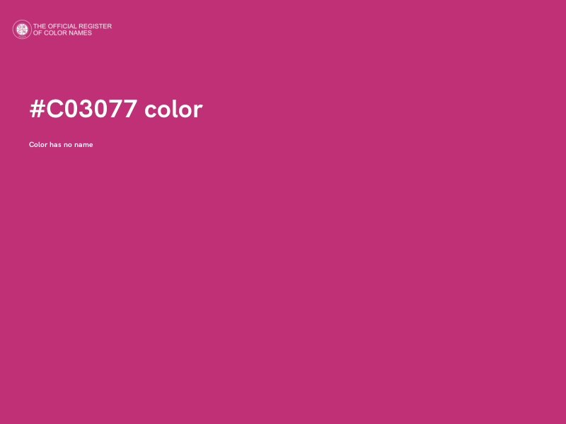 #C03077 color image