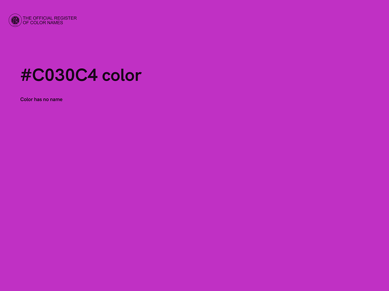 #C030C4 color image
