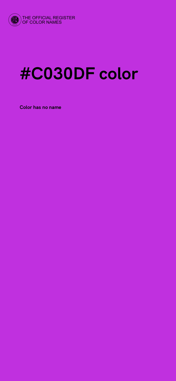 #C030DF color image