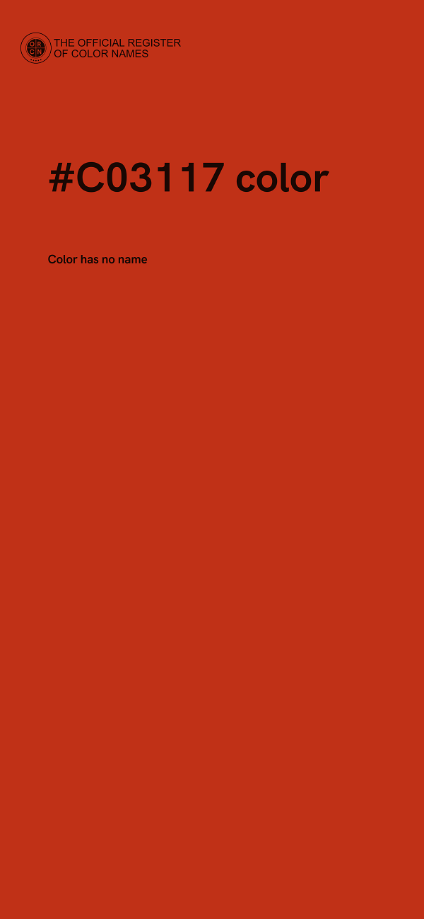 #C03117 color image