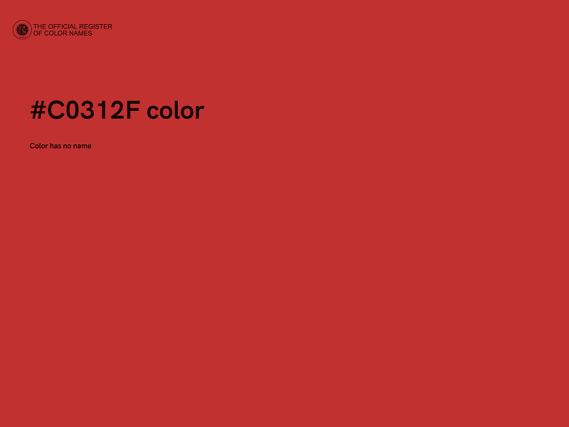 #C0312F color image