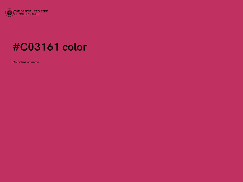#C03161 color image