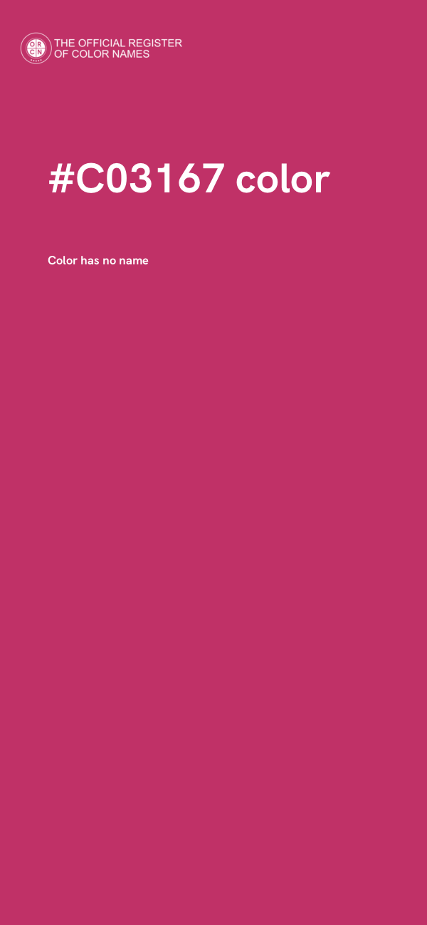 #C03167 color image