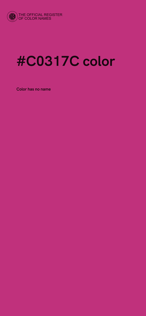 #C0317C color image