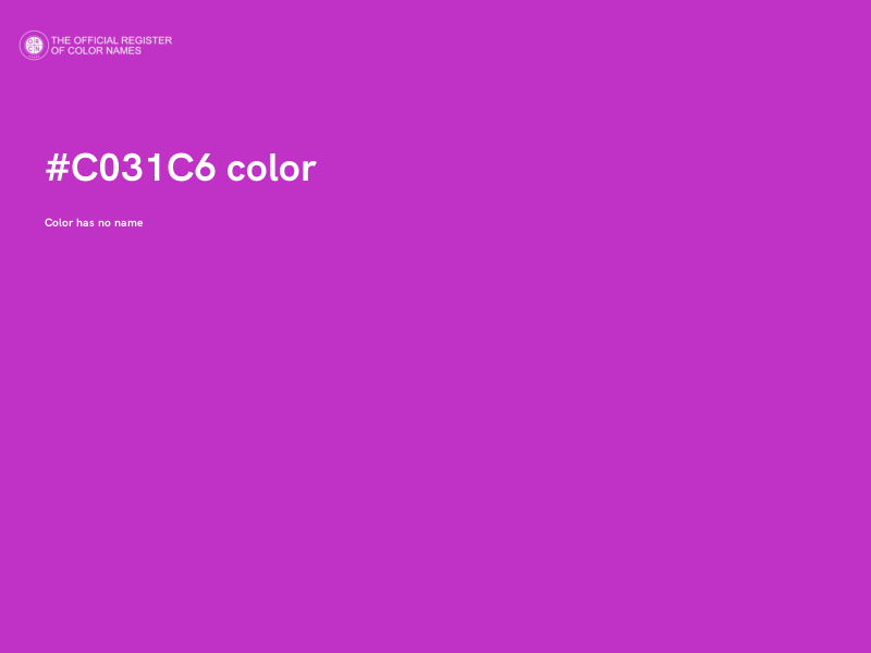 #C031C6 color image