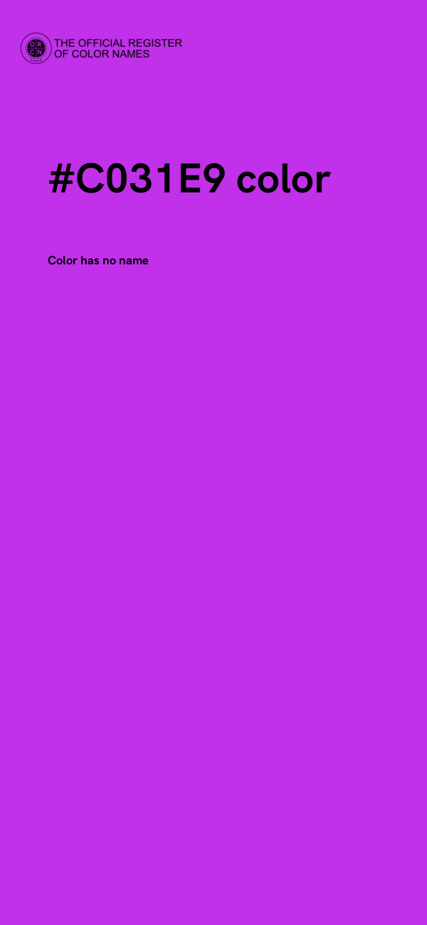 #C031E9 color image