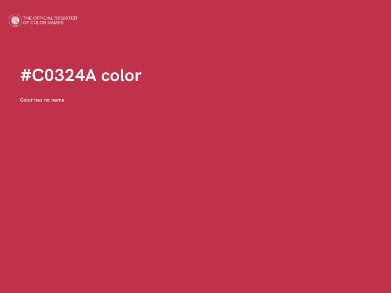 #C0324A color image