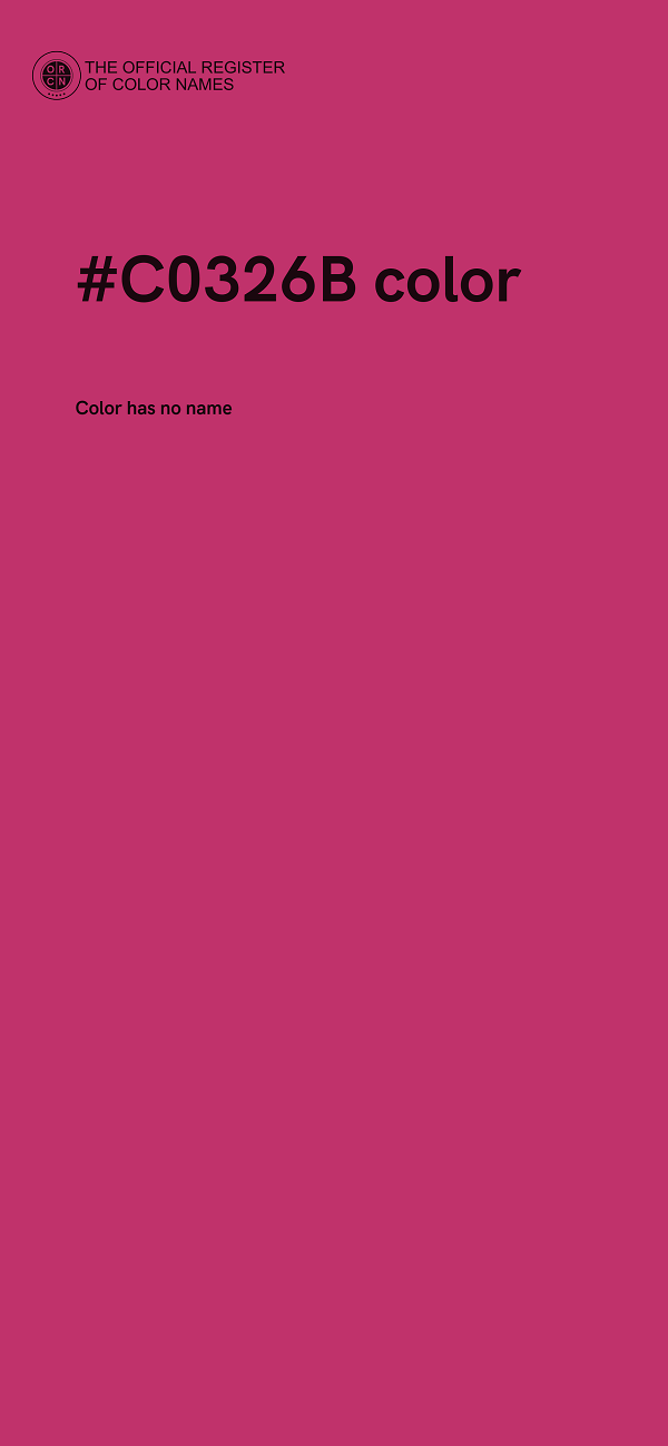 #C0326B color image