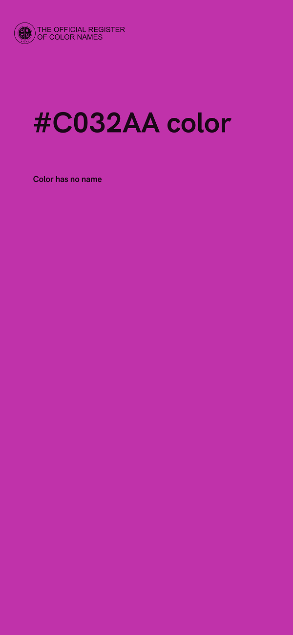 #C032AA color image