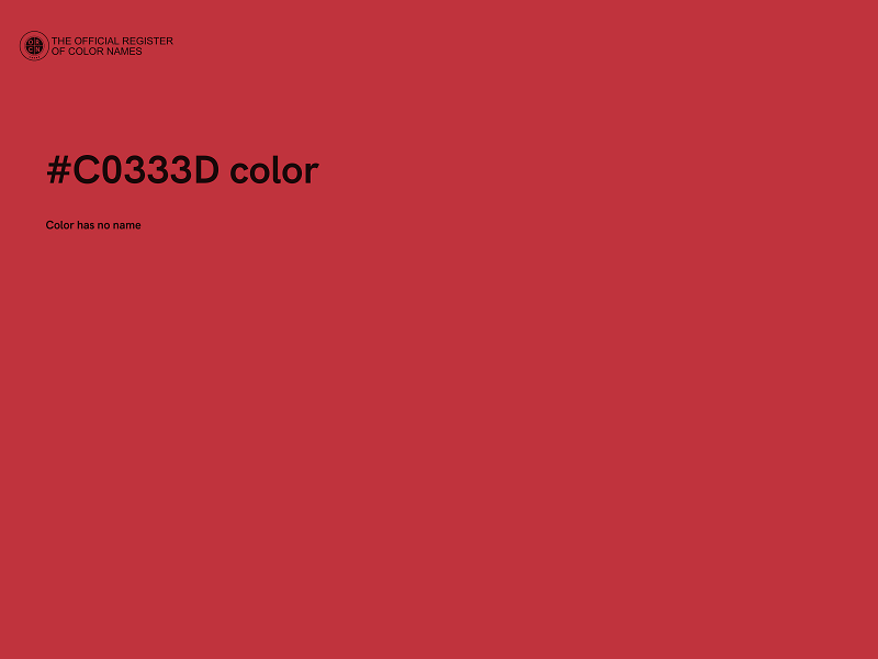 #C0333D color image