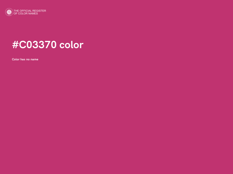 #C03370 color image