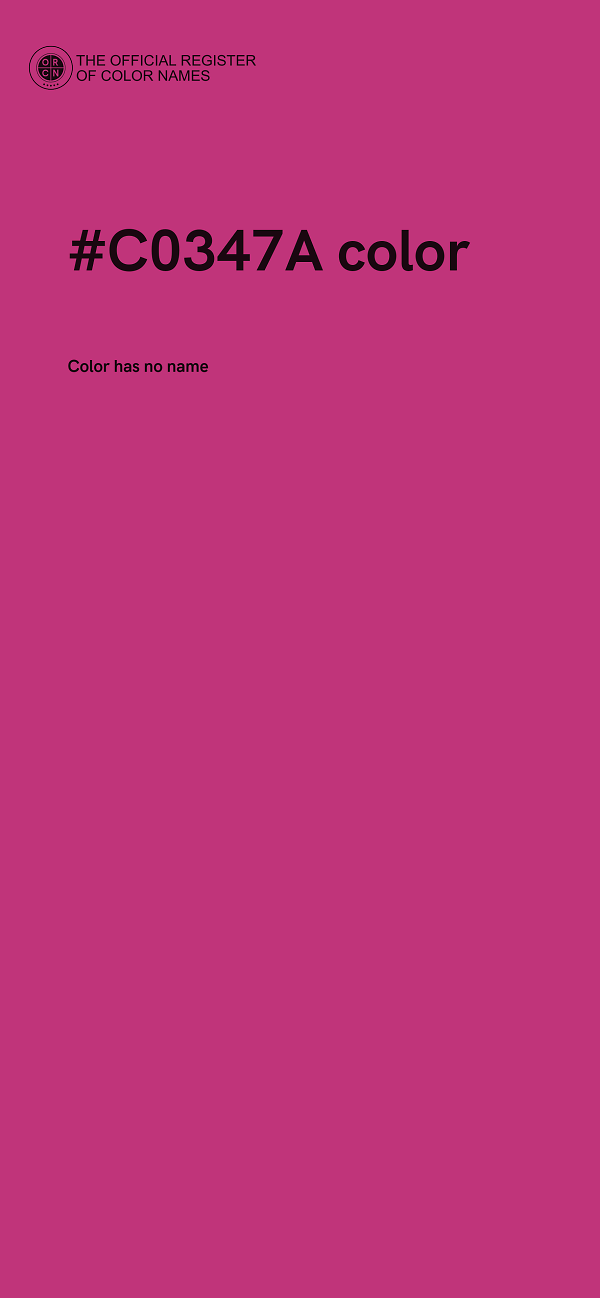 #C0347A color image