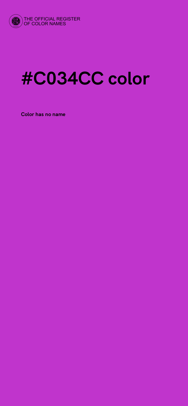 #C034CC color image