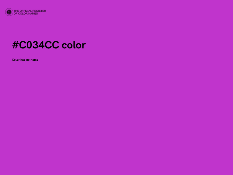 #C034CC color image