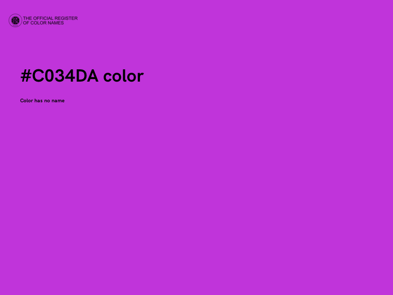 #C034DA color image