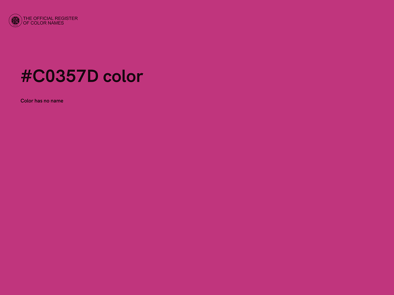 #C0357D color image