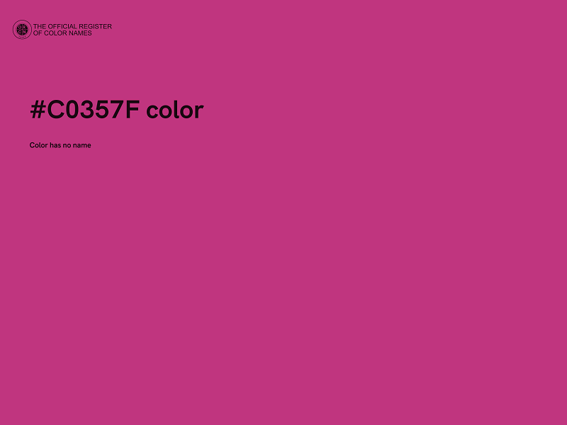 #C0357F color image