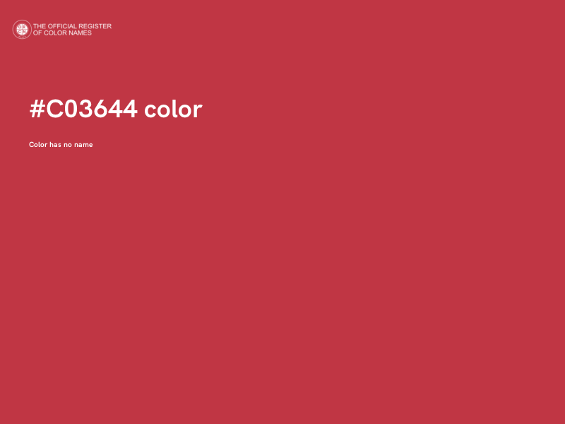 #C03644 color image