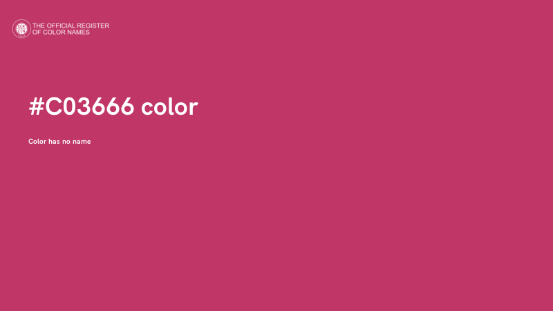 #C03666 color image