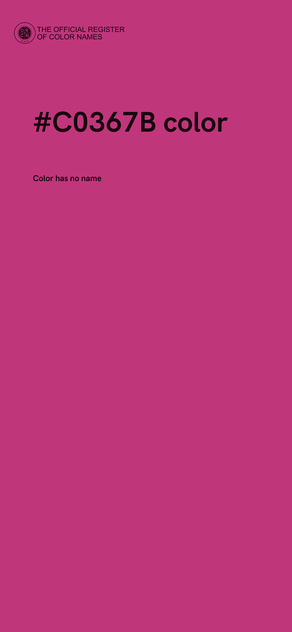 #C0367B color image