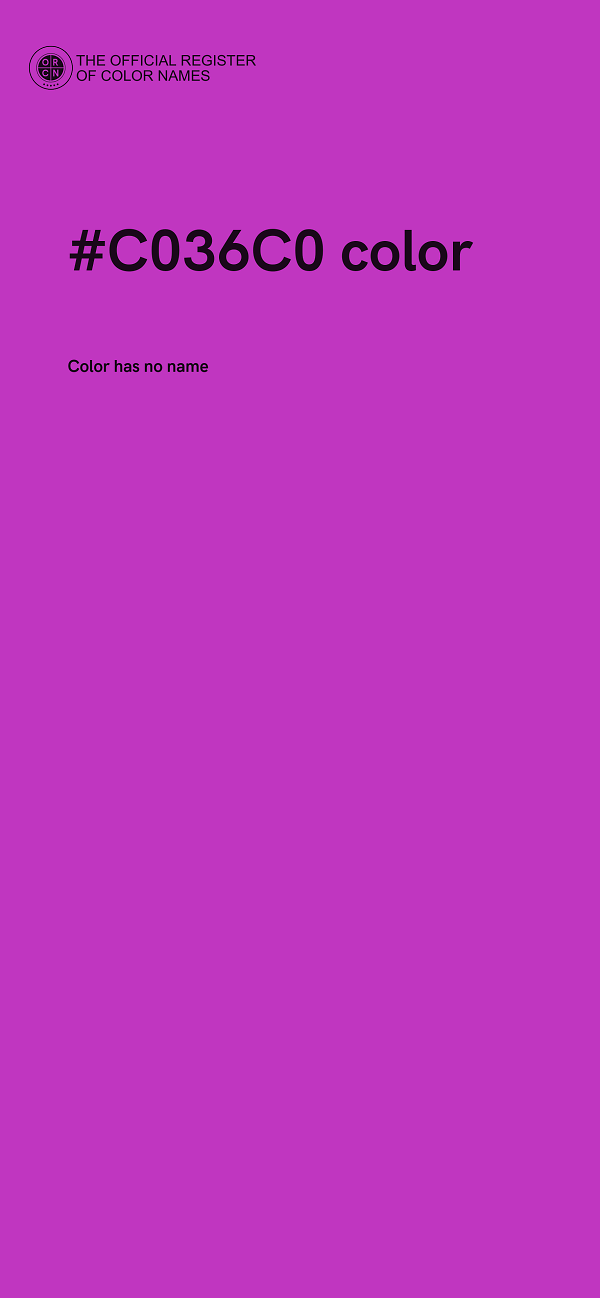 #C036C0 color image