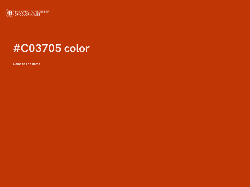 #C03705 color image