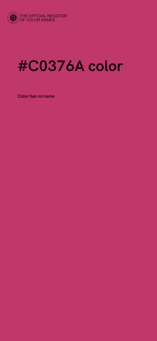 #C0376A color image