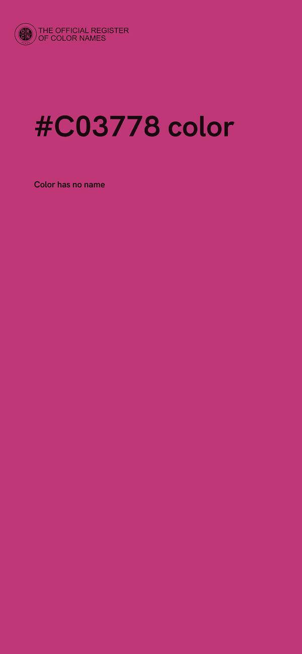 #C03778 color image