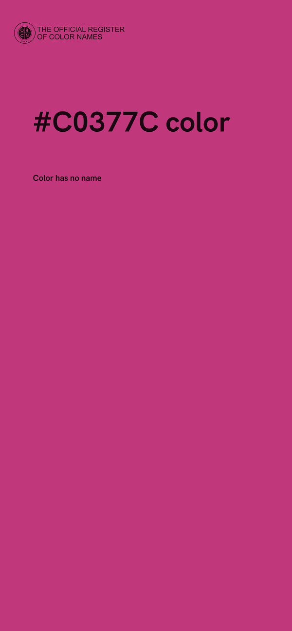 #C0377C color image