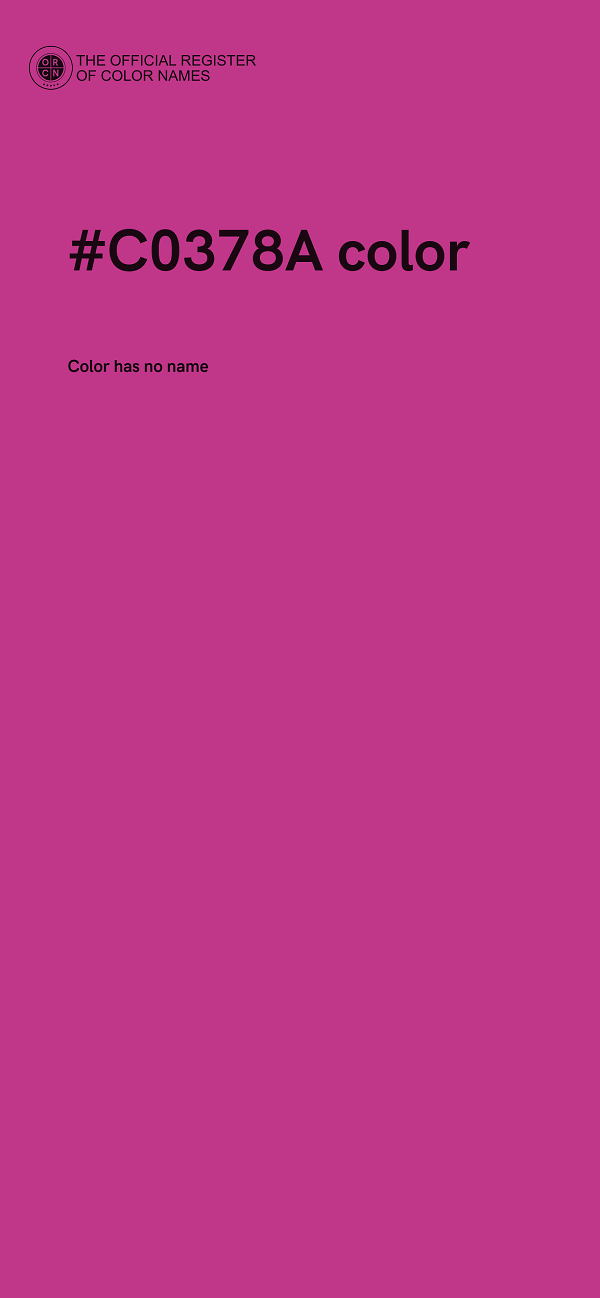 #C0378A color image