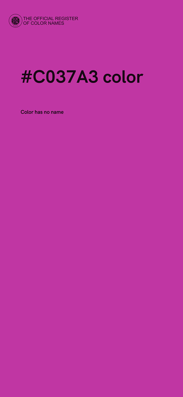 #C037A3 color image